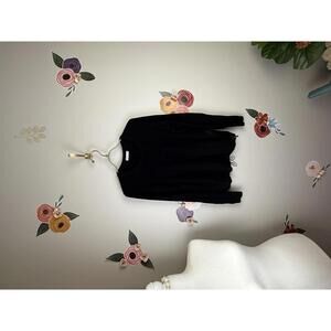 Vince Black Side Zipper Black Long Sleeve Sweater - Size - Medium